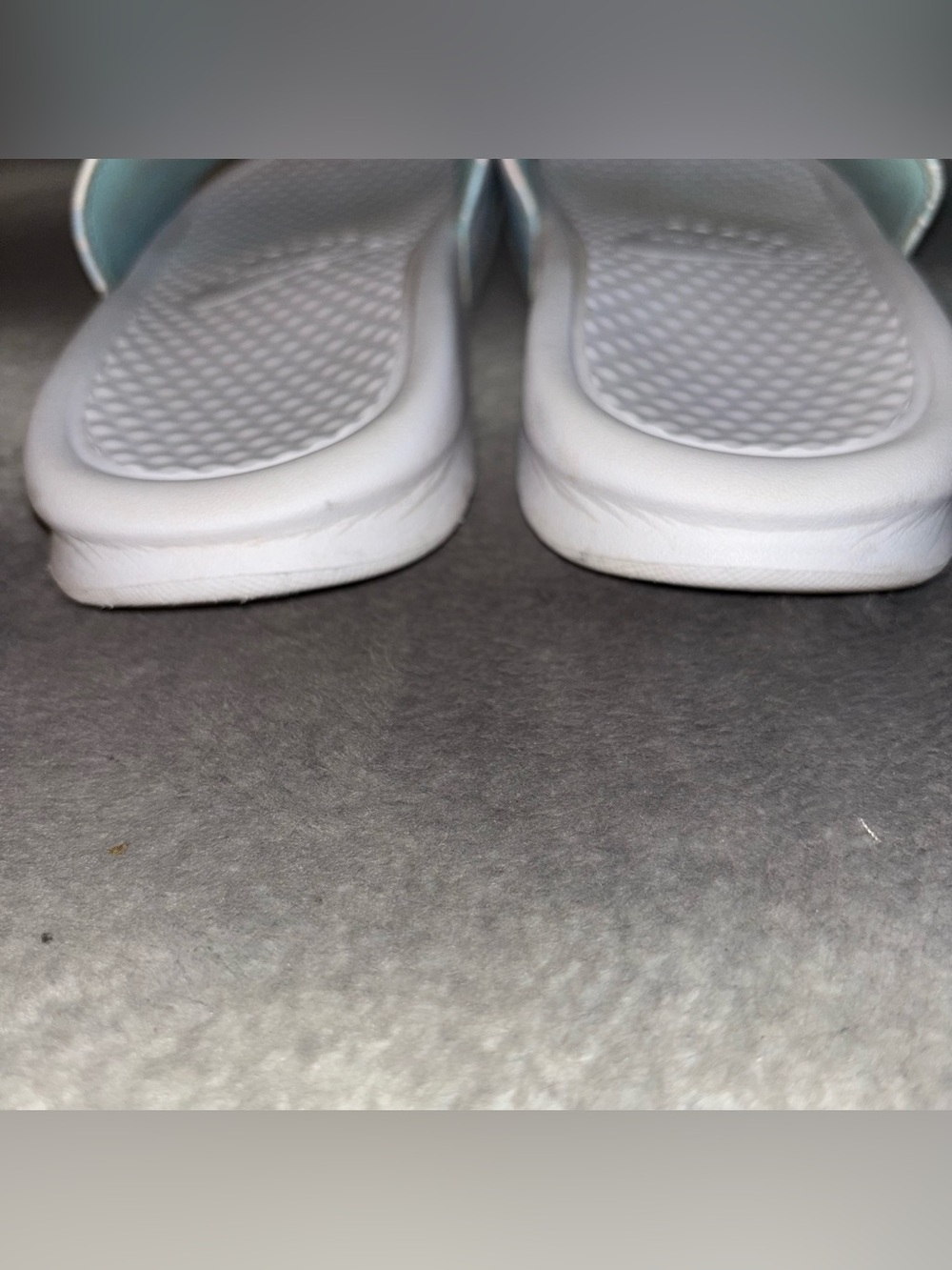 Nike Benassi JDI Tropical Floral Palm Leaf Slide Sandals White Blue Women 8.5 - Picture 10 of 13